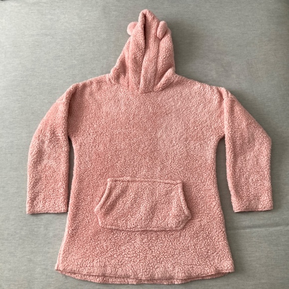Teddy Soft Pink Hoodie with Teddy Ears. - Picture 6 of 9